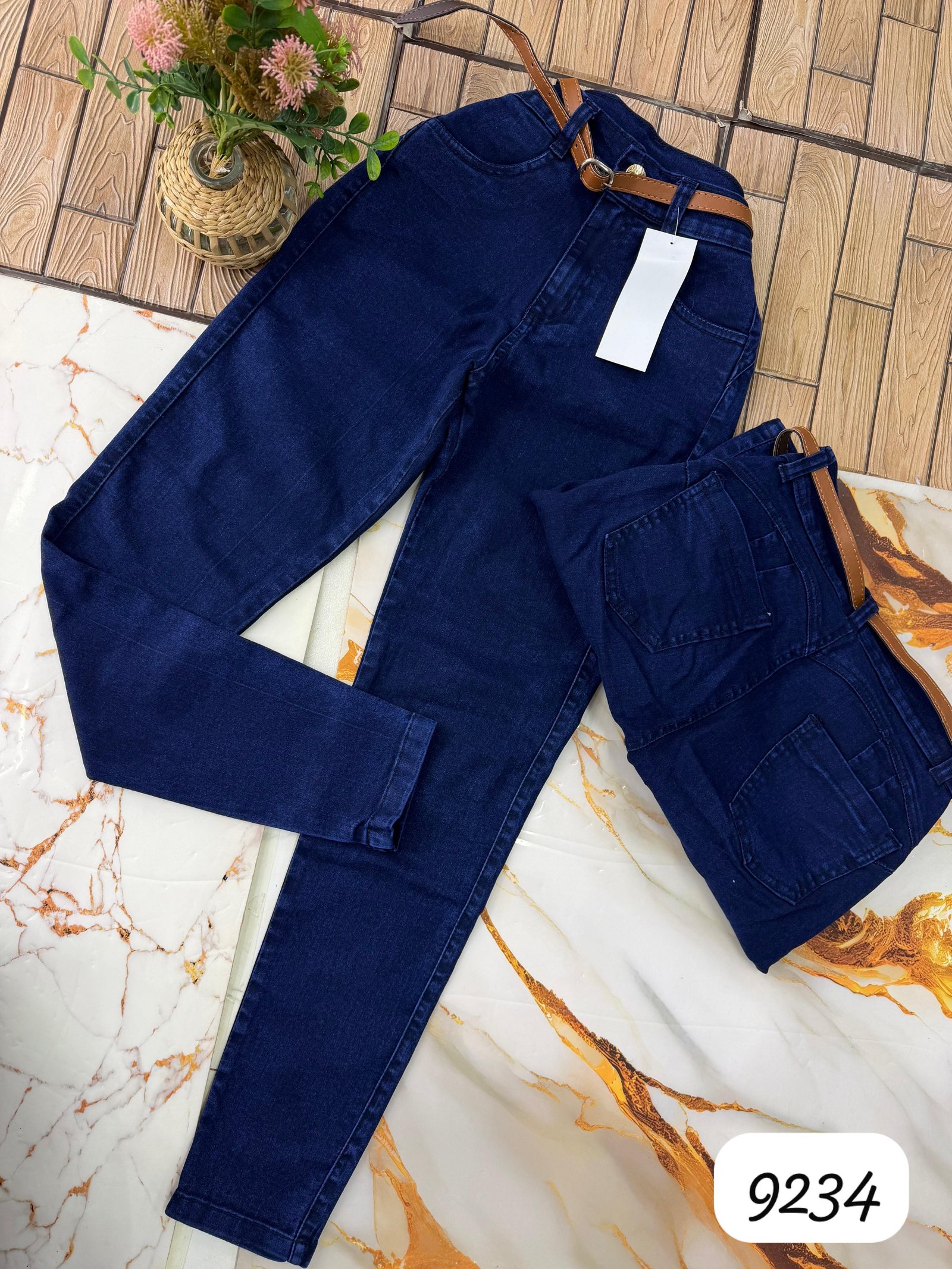 PANTALON JEANS SKINNY DAVINCHI AZUL CON CINTO REF O84