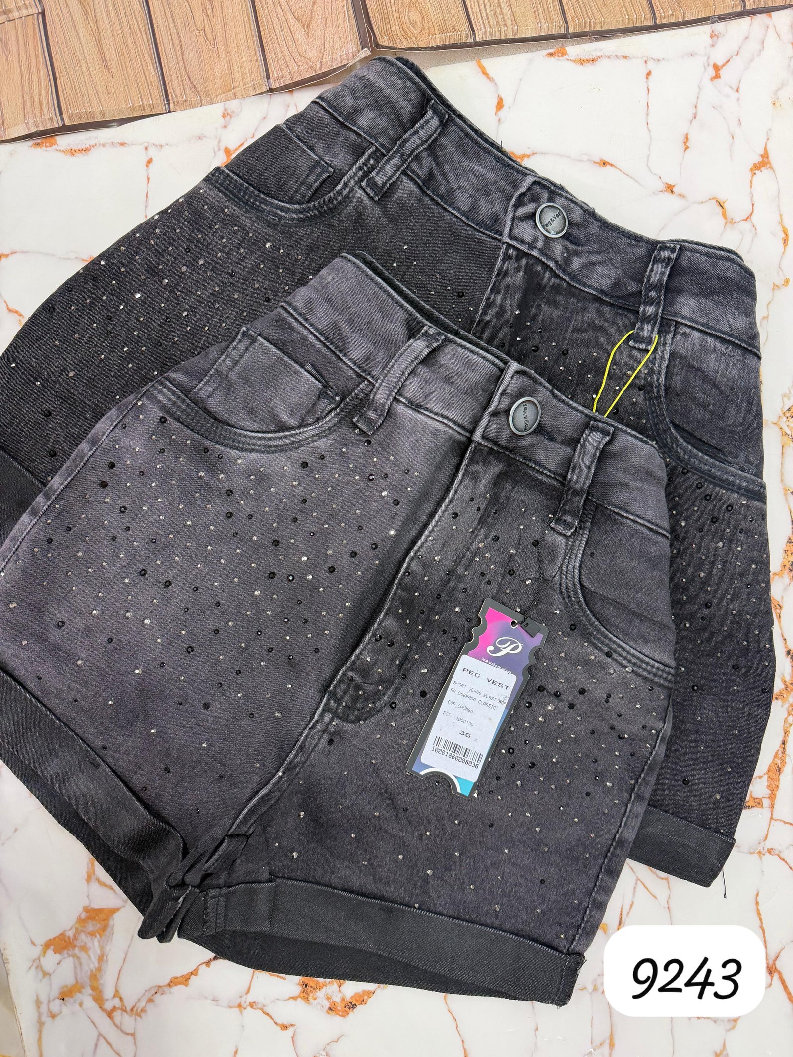 SHORT JEANS PEG VEST NEVADO CON STRASS REF 1000186